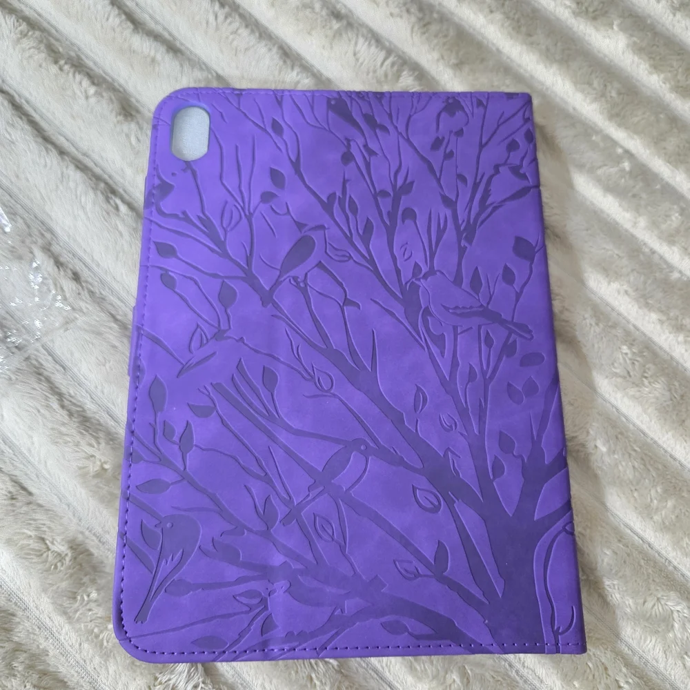 Purple Ipad Case with Tree Design Size 10.9